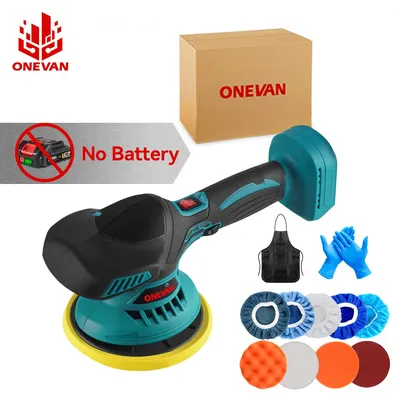 ONEVAN 6-Gang-Elektroauto-Polierer, verstellbar, kabellos, automatische Poliermaschine, Wachsen, Holz, Schleifwerkzeug für Makita-Batterie-Pin