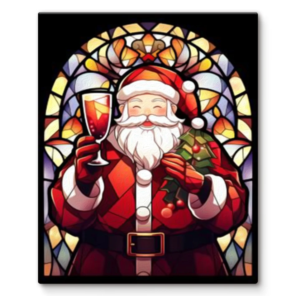 SDOYUNO-Malen nach Zahlen, moderner Weihnachtsmann, Weihnachtsgeschenk, Weihnachtsmann, Aquarell, handgemaltes Färben für Erwachsene, Geschenke Image