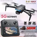 S-X1 GPS Drone 4K Professionale HD Doppia Fotocamera 5G WIFI Brushless FPV Quadcopter Pieghevole 3 assi Giunto Cardanico Fotografia Aerea RC Dron