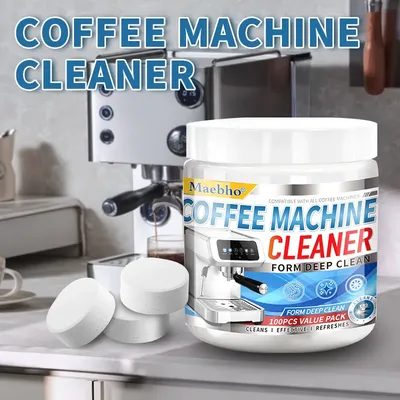 100 Tablets Coffee Machine Cleaning Tablets,Coffee Machine Descaling Agent for Household Cleaning Coffee Machine Scale Cleaning