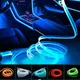 Striscia luminosa a LED blu ghiaccio da 5M Luce decorativa per auto USB Luce d'atmosfera Lampada al neon Led Auto Interni illuminazione ambientale accendisigari