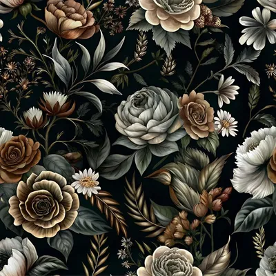 Vintage Floral Peel and Stick Wallpaper Dark Large Floral Self Adhesive Wall Paper Removable Contact Paper for Cabinets Drawers