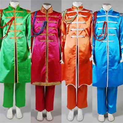 1970er Jahre Pepper's Cosplay Lonely Hearts Kostüm Herren Club Band Bühnenauftritt Halloween Party Outfits Image