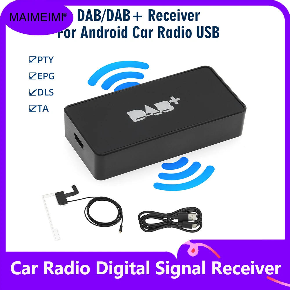 Auto FM Radio Auto DAB + Digital Radio Box DAB + Empfänger Antenne Antenne USB Schnittstelle Tragbare für Android Auto Radio Stereo Image