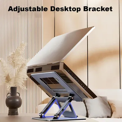 New Foldable Laptop Stand Adjustable Portable Notebook Bracket Carbon Steel Desktop Holder For Macbook Laptop PC Projector