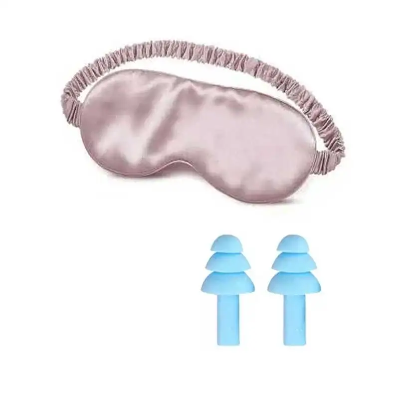 Augenschutz 19 Momme Schlafsmaske aus Maulbeerseide, weiche Augenbinde, luxuriöse Schlaf-Augenmaske aus Seide zum Schlafen Image