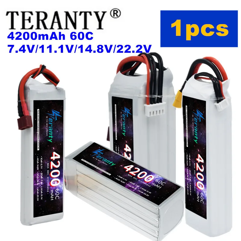 TERANTY 2S 3S 4S 6S Lipo Batterie 4200MAH 60C 7,4 V 11,1 V 14,8 V 22,2 V Batterie Für RC Auto Drone Quadcopter Boot RC Spielzeug
