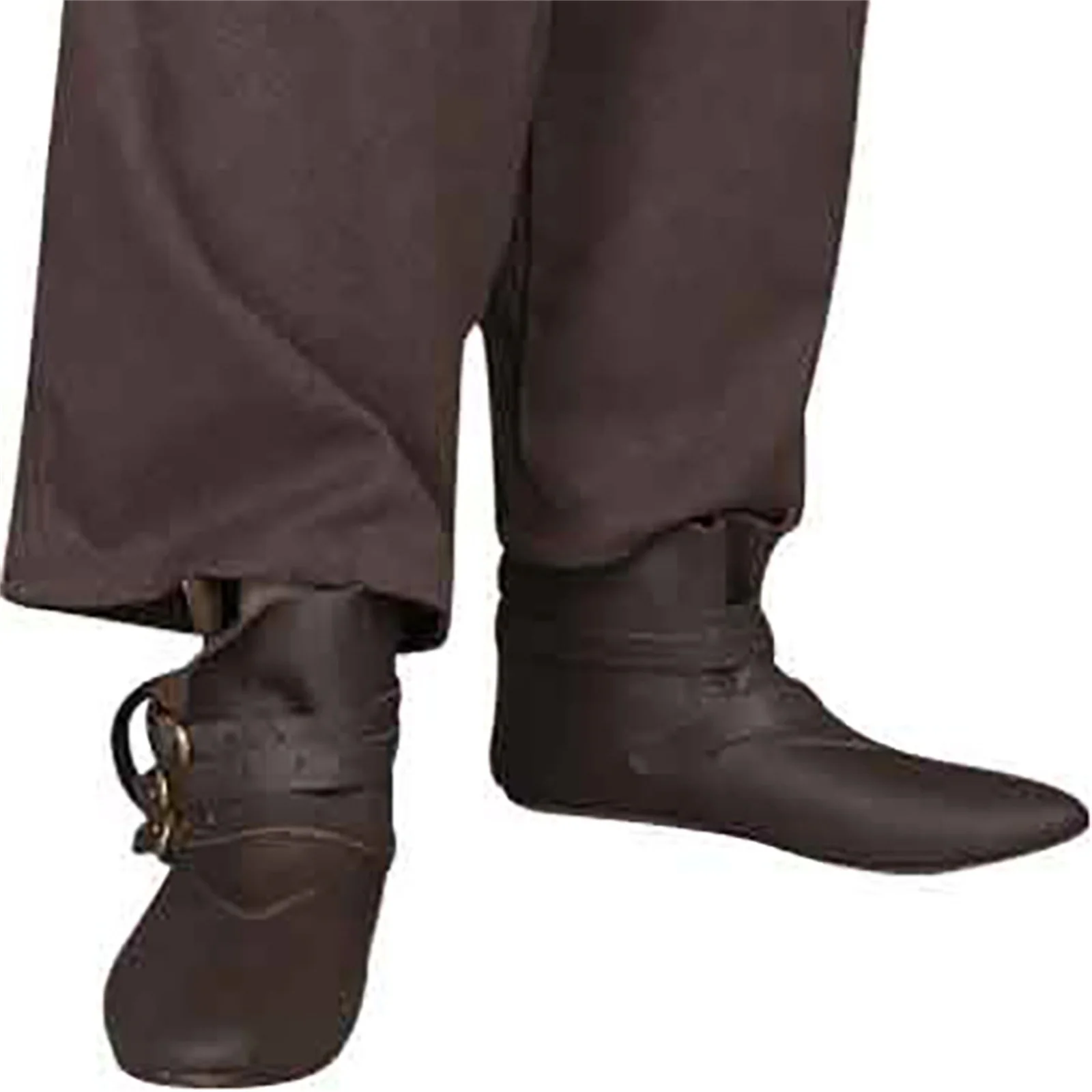 Retro Wikinger Pirat Cosplay Schuhe Mittelalter Spitze Lederstiefel Ritter Halloween Kostüm für Herren Schuhe Fancy Party Prop