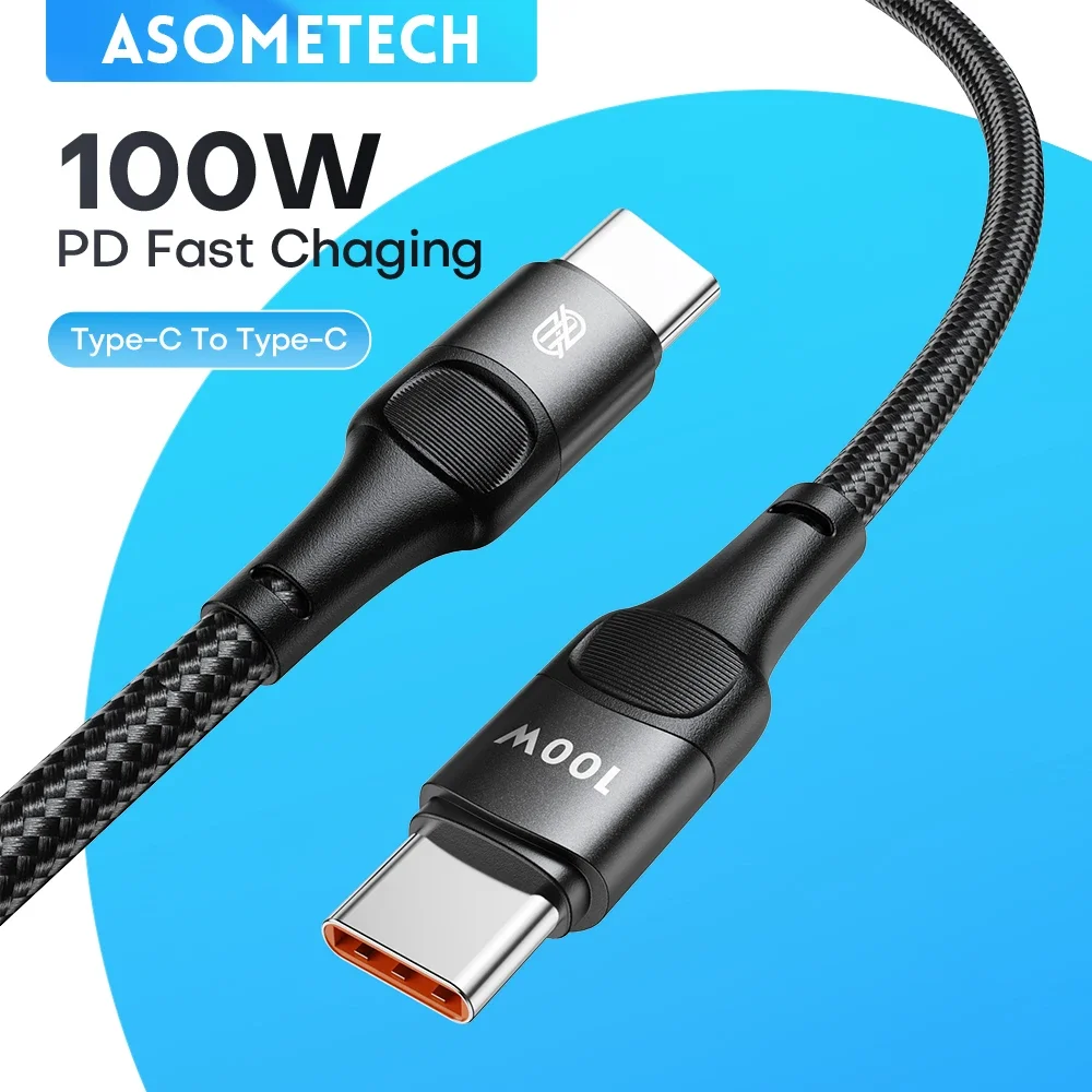 100 W USB Typ C auf USB C Kabel PD Schnellladekabel Datenkabel für MacBook Samsung Huawei Xiaomi Typ-C USB C Kabel 3M Image