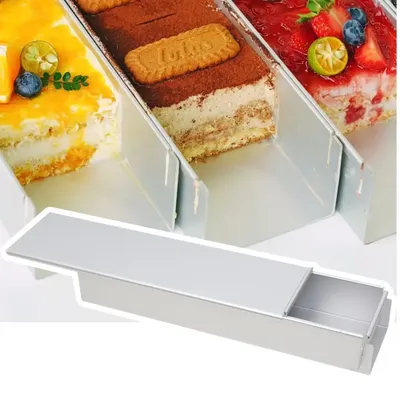 Tiramisu Pan Aluminum Rectangle Cake Mold Tiramisu Box Cheesecake Baking Tray Baking Pan Dish Oven Tray Baking Pan Tiramisu Pan