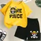 Rufy modello anime abbigliamento per bambini One Piece boy estate anime T-shirt a maniche corte pantaloncini set di abbigliamento per bambini in 2 pezzi