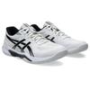 Hallenschuh ASICS "GEL-TACTIC 13", Gr. 49, schwarz-weiß (weiß, schwarz), Synthetik, sportlich, Schuhe