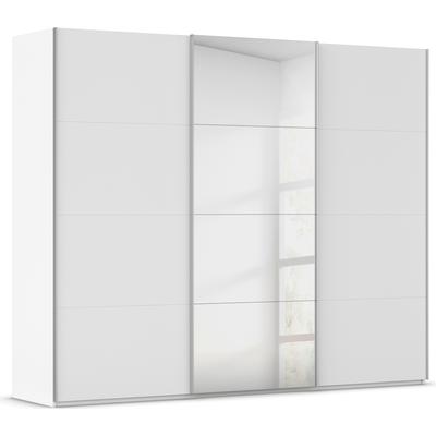 Schwebetürenschrank RAUCH "Kleiderschrank Schrank Garderobe Schlafzimmerschrank SCALE-FYRA", weiß (alpinweiß, griffleisten alu), B:271cm H:223cm T:68cm, Holzwerkstoff, Schränke, edle viergeteilte Türen mit Spiegel und vielen Farben MADE IN GERMANY Image