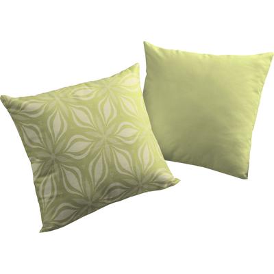 Kissenhülle ADAM "Retro Floret", grün (hellgrün), B:40cm L:40cm, Baumwolle, Obermaterial: 100% Baumwolle, Kissenbezüge, GOTS zertifiziert Image