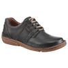 Schnürschuh JOSEF SEIBEL "Neele 44", Damen, Gr. 42, blau (dunkelblau), Leder, casual, Schuhe, Freizeitschuh, Komfortschuh mit Wechselfußbett aus Leder