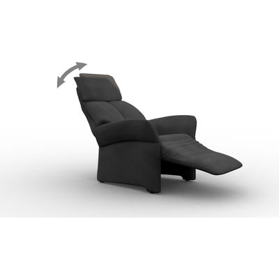 Relaxsessel ALINA "Savin", schwarz (schwarz xbo 10), B:84cm H:114cm T:90cm, Struktur fein XBO (100% Polyester), Sessel, in Größe L, Liegefläche 185cm, verstellbar, optional mit Aufstehhilfe Image
