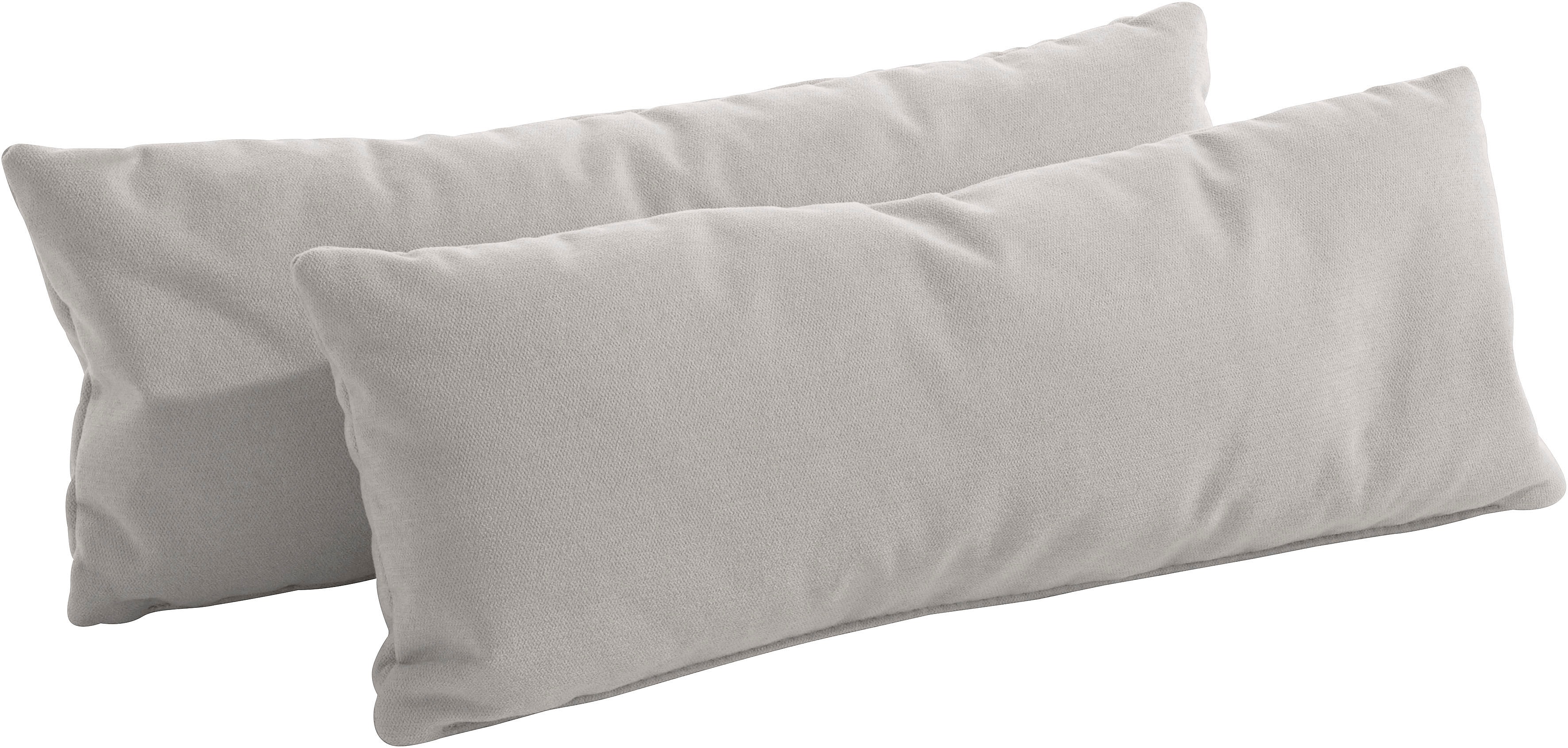 Polsterauflage SIT & MORE "Brisbane", silber, B:65cm H:25cm T:13cm, Soft clean (98% Polyester, 2% Polyamid), Polsterauflagen, Sofa-Zubehör Deko-Kissen, Nierenkissenset