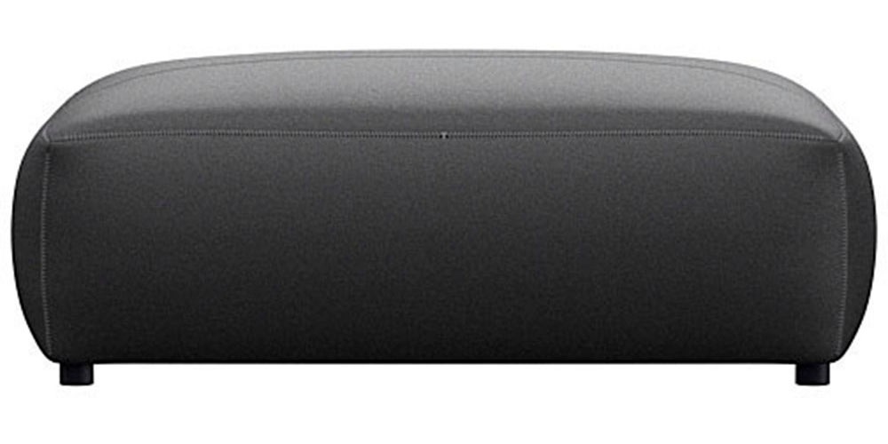 Pouf FLEXLUX "Lucera", schwarz (deep schwarz), B:104cm H:41cm T:82cm, Kunststoff, Poufs, Pouf, modern & anschmiegsam, Kaltschaum, Stahl-Wellenunterfederung