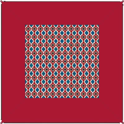 Outdoorteppich BENT "Carpet oriental/ -Caribbean", rot (rot oriental), Teppiche, B: 250cm, 4mm, L: 250cm, Polyester, PFC frei, B:250cm H:4mm L:250cm Image