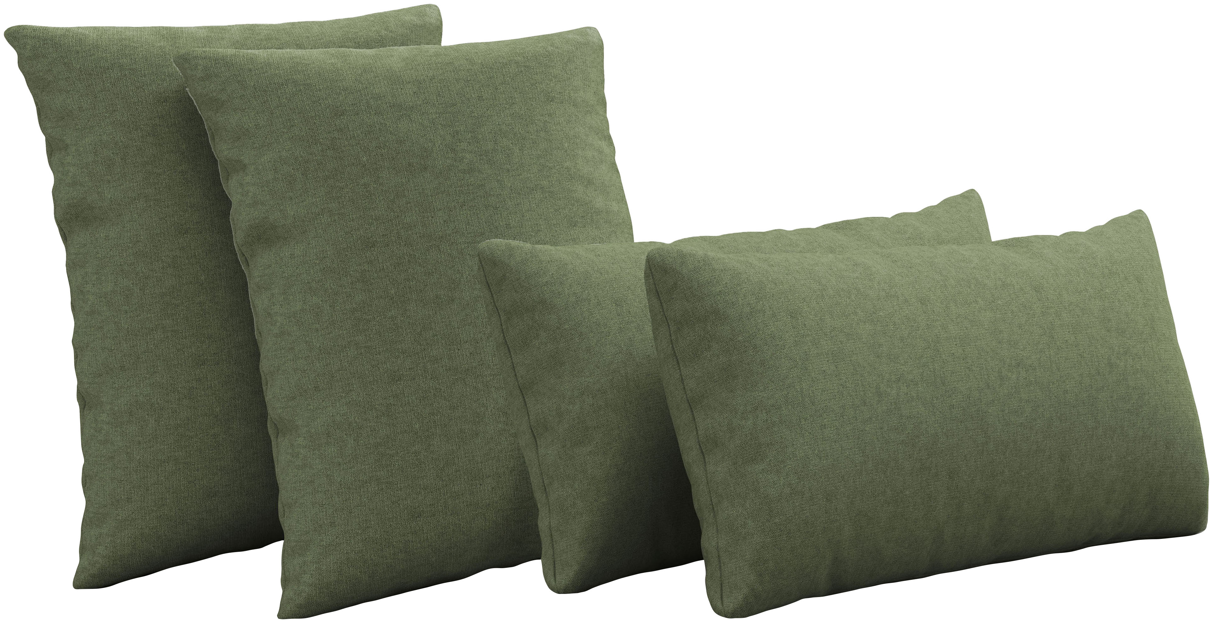 Auflagekissen SIT & MORE "Dali", grün (olive), T:10cm, 95% Polyester 5% Polyamid, Polsterauflagen, 4 Stück im Set