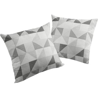 Dekokissen WIRTH "Berlare" Gr. 3, grau (grau, kreise), B:40cm L:60cm, Baumwolle, Polyester, Dekokissen_Sitzkissen_Kissenhüllen, Kissenhülle ohne Füllung, 2 Stück Image