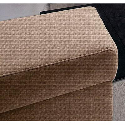 Hocker DOMO COLLECTION "Alisson", braun (braun, beige), B:59cm H:40cm T:59cm, Microfaser aus 100% Polyester, Softlux, das pflegeleichte Kunstleder aus 80% PVC, 18% Polyester und 2% Polyurethan, Luxus-Kunstleder, Strukturstoff aus 90% Polyester und... Image