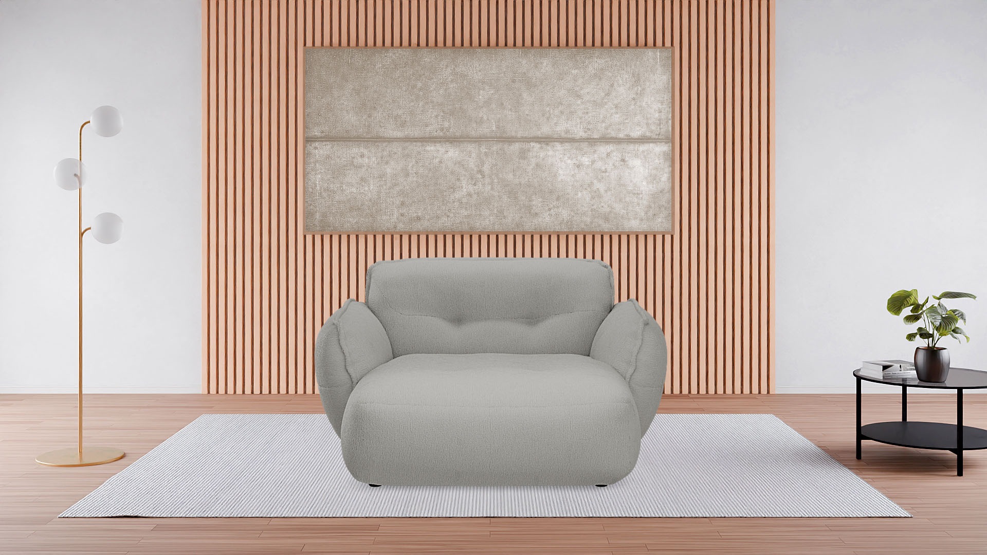 Chaiselongue BETYPE "Be Fluffy, moderner Love Seat, XXL Sofa, Lese-Sessel, Big-Sessel für 2", silber (silber grau), B:182cm H:87cm T:184cm, 100% Polyester, Sofas, Chaiselongue, Softes Sitzgefühl, moderne Kedernaht, hochwertiger Bezug