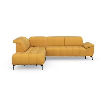 Ecksofa SIT & MORE "Cool L-Form", gelb (senf), B:272cm H:79cm T:220cm, Sofas, wahlweise mit Kopfteilverstellung und Vorziehsitz motorisch Image