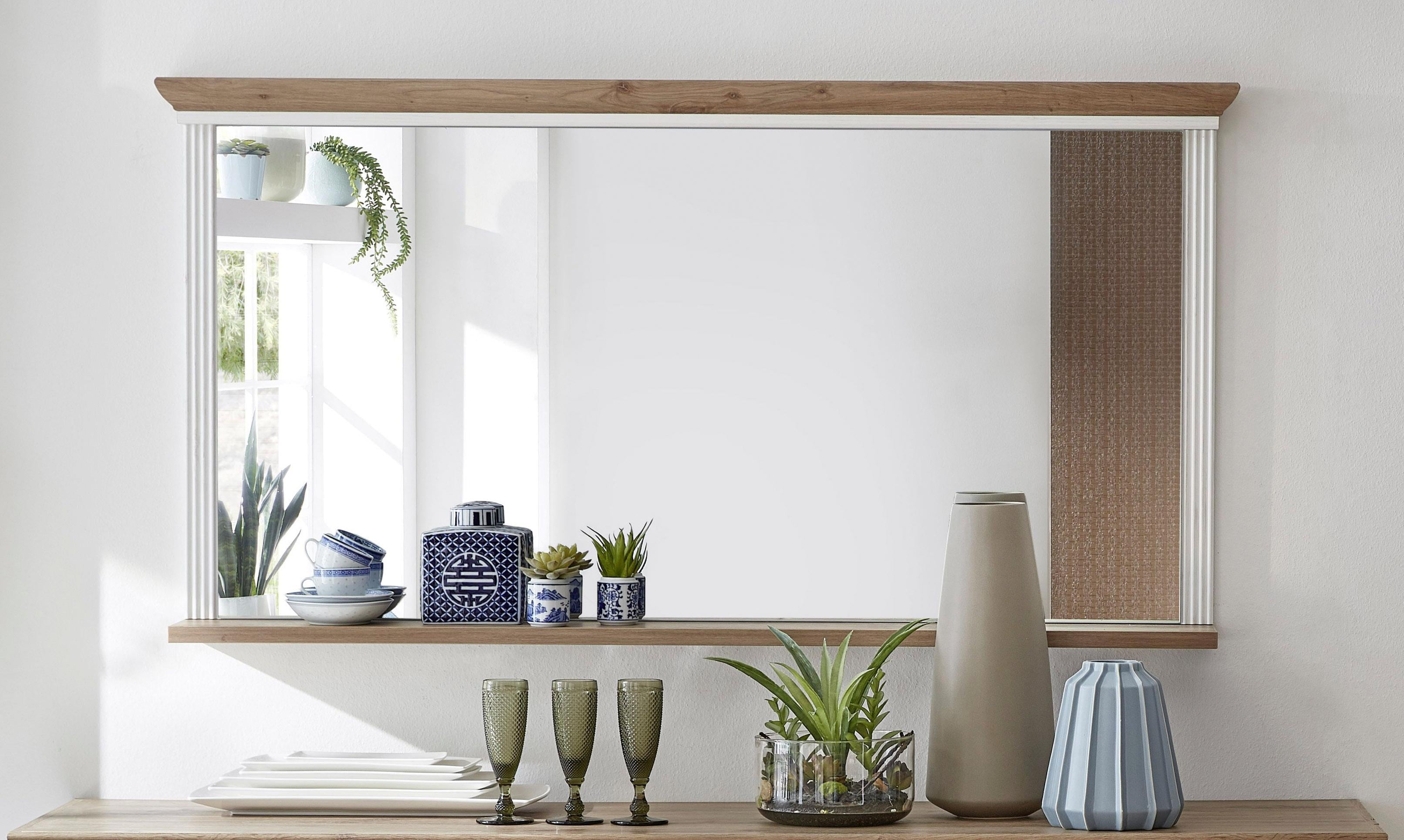 Wandspiegel INNOSTYLE "Jasmin", weiß, B:142cm H:74cm T:16cm, Holzwerkstoff, Spiegel, Wandspiegel