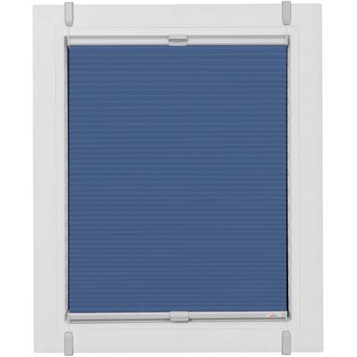 Plissee SUNLINES "Start-up Style Honeycomb", blau (dunkelblau, silberfarben, silberfarben), B:79cm H:95cm, Obermaterial: 100% Polyester, Plissees, verspannt mit Simply-Fix Klemmträger, Wabenplissee, nach Maß Image