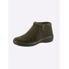 Stiefelette CASUAL LOOKS, Damen, Gr. 42, grün (oliv), Veloursleder, sportlich, Schuhe