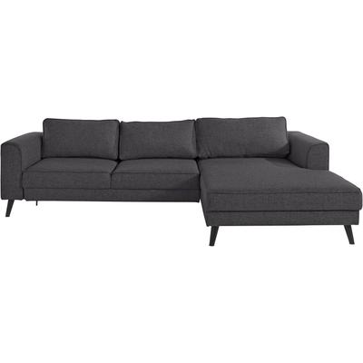 Ecksofa INOSIGN "Lumber Jack, elegant und bequem, Breite 280, hoher Fuß, L-Form", schwarz (obsidian), B:280cm H:85cm T:167cm, Sofas, in moderner Optik Image