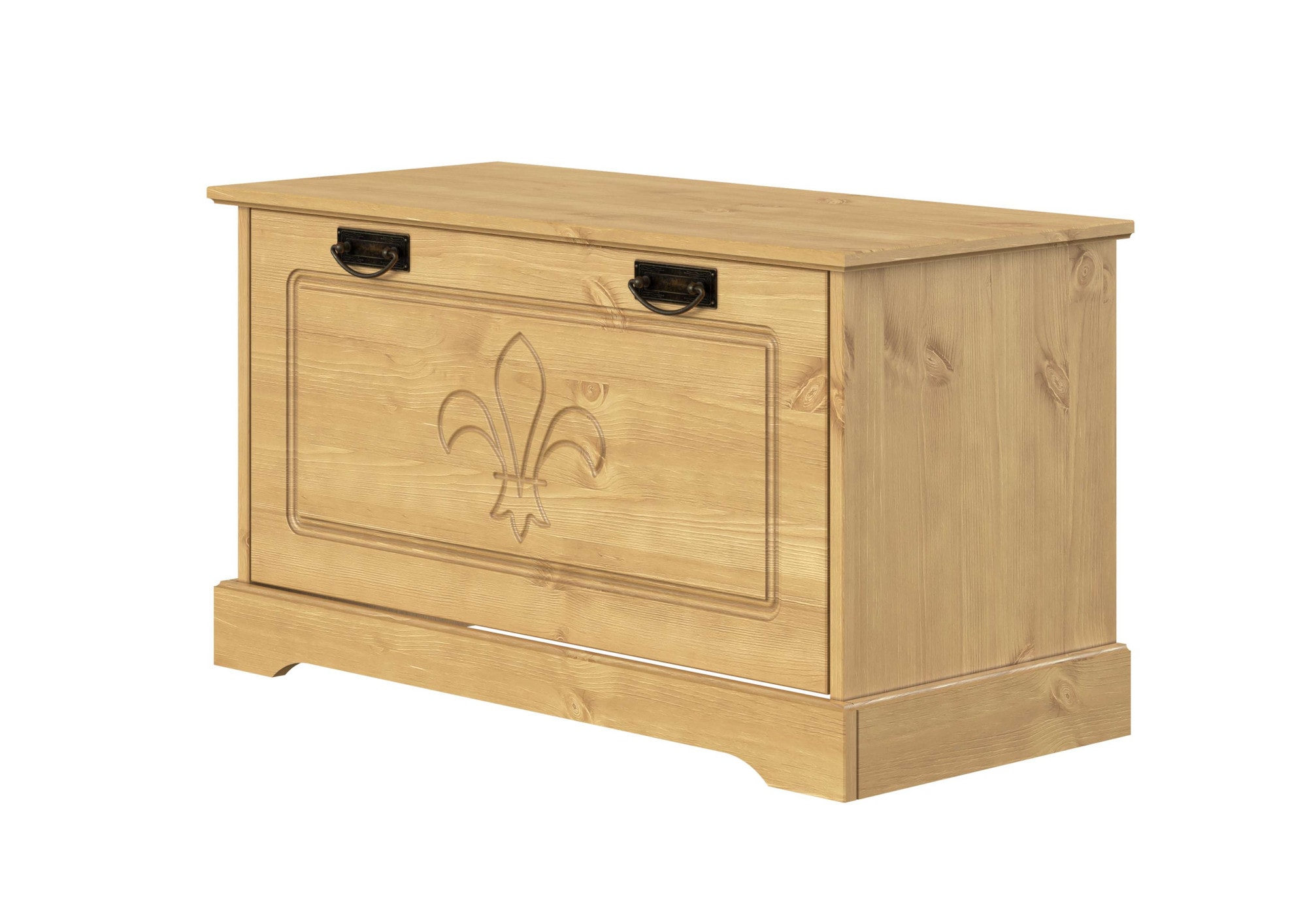 Schuhbank OTTO HOME "Lille mit 3-fach Schuhtrommel, ca. 9 Paar Schuhe, Griffe im Jugendstil", beige (natur), B:81cm H:45cm T:37cm, FSC-zertifiziertes Massivholz, Sitzbänke, Schuhbank, Schuhschrank aus massiver Kiefer, Br. 81 cm, dekorative... Image