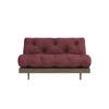 Daybett KARUP DESIGN "Roots Schlafsofa, Gästebett, Sofa inkl. Futonmatratze", rot (bordeaux), B:140cm H:85cm, Bezug: 80% Baumwolle, 20% Polyester, Daybetten, Inkl. Futonmatratze, in mehreren Größen & Farben erhältlich