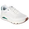 Sneaker SKECHERS "UNO ICON", Herren, Gr. 45, grün (weiß, grün), Leder, sportlich, Schuhe, Keilsneaker, Sneaker mit Luftkissen