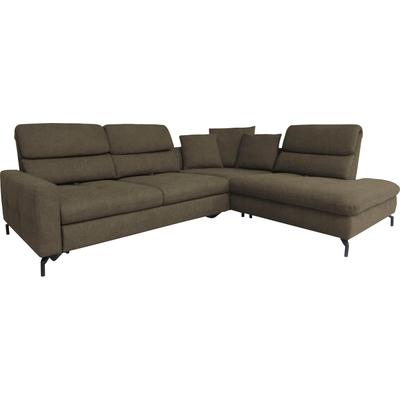 Ecksofa ALINA "Louis", grau (beigegrau tcm 149), B:260cm H:127cm T:228cm, Struktur fein TCM (100% Polyester), Sofas, Breite 260 cm, Rückenlehnenverstellung, wahlweise mit Bettfunktion Image