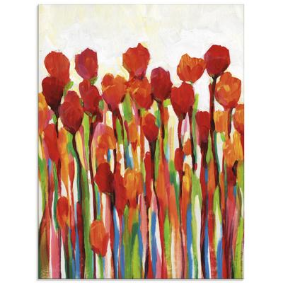Glasbild ARTLAND "Strotzen mit Farben II", rot (farbe bild(er): rot), B:45cm H:60cm, Bilder, in verschiedenen Größen Image