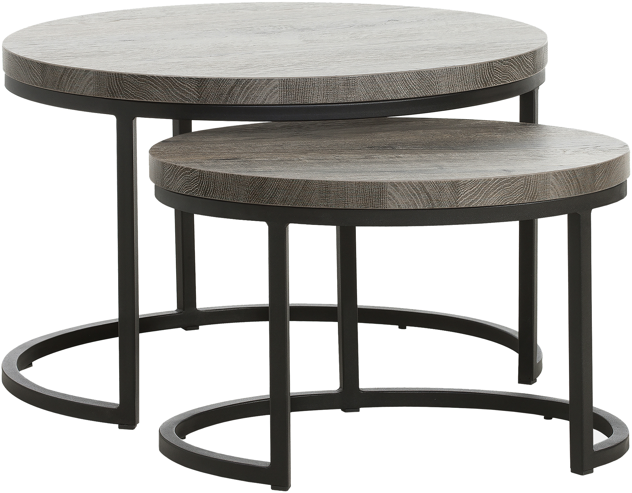 Couchtisch OMG DESIGN "Rutger", gelb (mango, schwarz, mango), B:52cm H:43cm T:71cm, Tische, im 2er Set, variabel stellbar