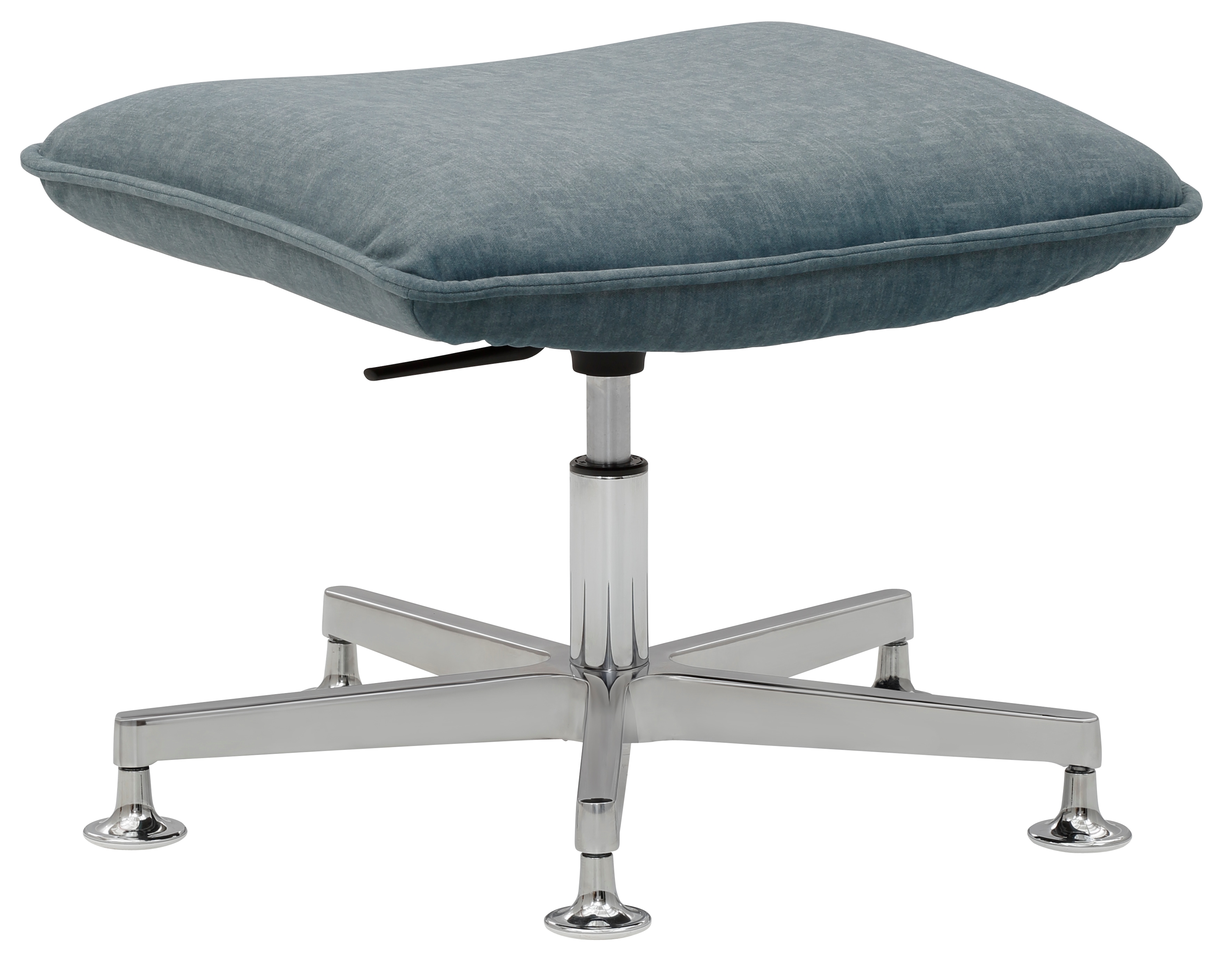 Fußhocker MAYER SITZMÖBEL "myCOSYWORXX Hocker 2427", blau (petrol), B:57cm H:42cm T:54cm, 100% Polyester, Hocker, besonders bequem gepolstert Image