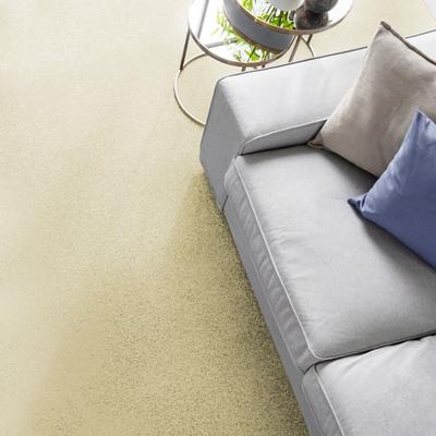 Teppichboden ANDIAMO "Kira, Velours, Made in Belgium", beige (creme), B:400cm H:8mm L:1000cm, Kunstfaser, Teppiche, Uni Farben, Breite 400 cm, strapazierfähig, pflegeleicht, Wohnzimmer Image