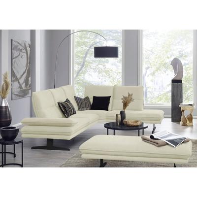 Ecksofa W.SCHILLIG "broadway, Designsofa, toller Sitzkomfort, zeitlos, elegant, L-Form", beige (sahara s37), B:284cm H:94cm T:224cm, Stoff S37 (100% Polyester): Luxus-Microfaser in Lederoptik, Sofas, Sitztiefenverstellung, Kopfteil- &... Image