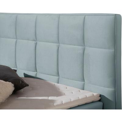Boxspringbett INOSIGN "Loomis", blau (mittelblau), B:198cm L:210cm, Komplettbetten, inkl. Topper, wahlweise in H2, H3 oder H4 erhältlich Image