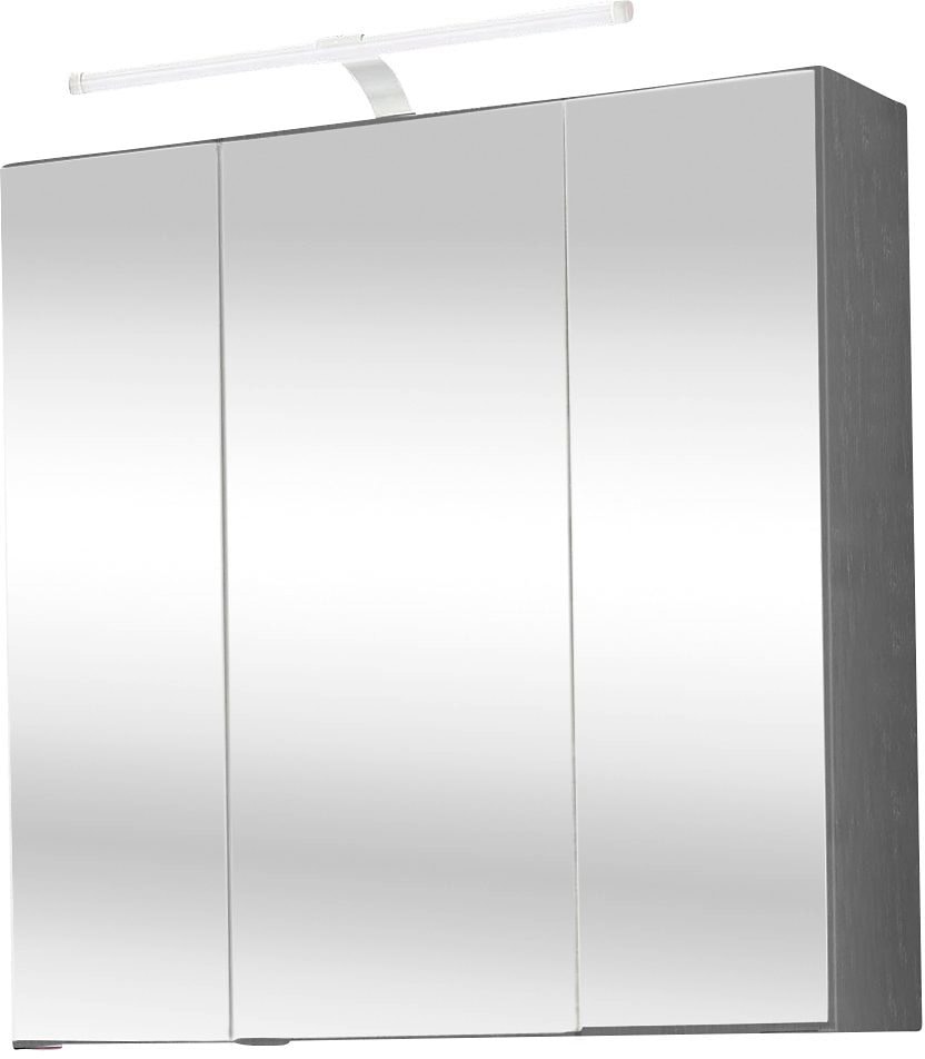 Spiegelschrank WELLTIME "Portofino", grau (graphit), B:60 H:66 T:20, Schränke, mit LED-Beleuchtung Image