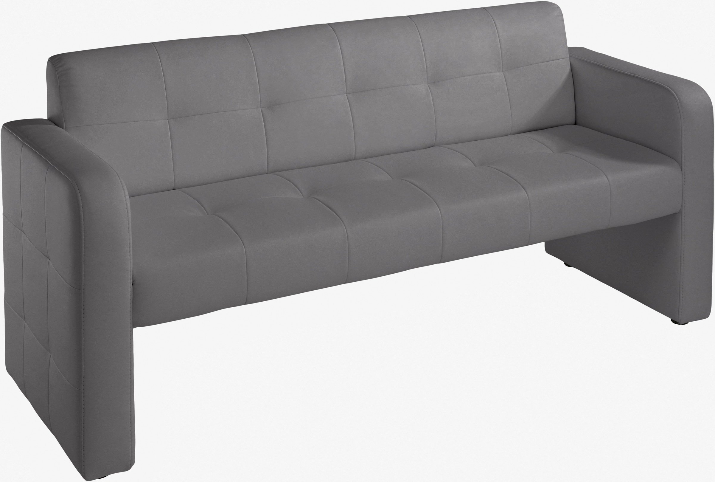 Sitzbank EXXPO - SOFA FASHION "Barista Küchensofa, kompakte Stellmaße, Sitzhöhe 49cm", grau (delphin), B:182cm H:82cm T:68cm, Carabu (50%Polyester, 35%Polyacryl, 15%Polyamid), Sitzbänke, Sitzbank, mit Rückenlehne