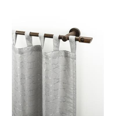 Gardinenstange GARESA "PILA", braun (nussbaum), L:450cm Ø:20mm, Holzwerkstoff, Gardinenstangen, Vorhanggarnitur, verlängerbar, Knopf mit Ausschnitt, ohne Ringe Image
