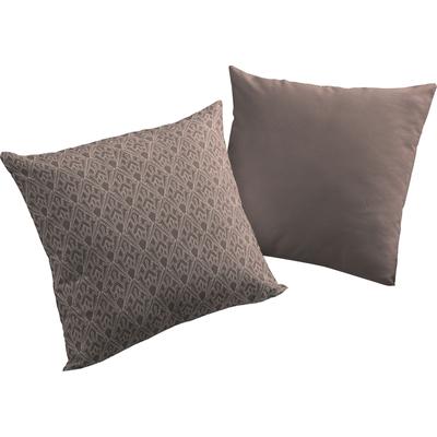 Dekokissen ADAM "Urban Cactus", braun (kaffee, gemustert, jaquard, struktur), B:50cm L:50cm, Baumwolle, Dekokissen_Sitzkissen_Kissenhüllen, zertifizierter Bio-Baumwolle, Wendekissenhülle ohne Füllung, 1 Stück Image