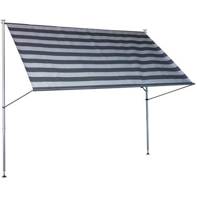 Klemmmarkise, grau (dunkelgrau, weiß), B:400cm H:275cm, Polyacryl, ANGERER FREIZEITMÖBEL, Markisen Image