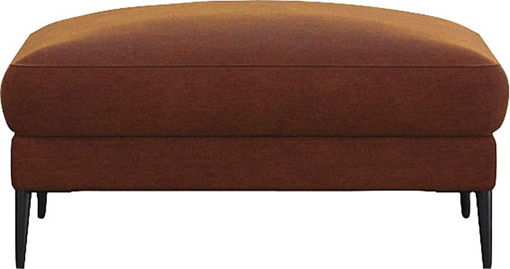 Pouf FLEXLUX "Belle Polsterhocker, Sitzhocker", braun (cognac), B:95cm H:43cm T:73cm, Poufs, Pouf, Skandinavisches Design, In hochwertiger Verarbeitung