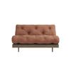 Daybett KARUP DESIGN "Roots Schlafsofa, Gästebett, Sofa inkl. Futonmatratze", braun (clay braun), B:140cm H:85cm, Bezug: 80% Baumwolle, 20% Polyester, Daybetten, Inkl. Futonmatratze, in mehreren Größen & Farben erhältlich