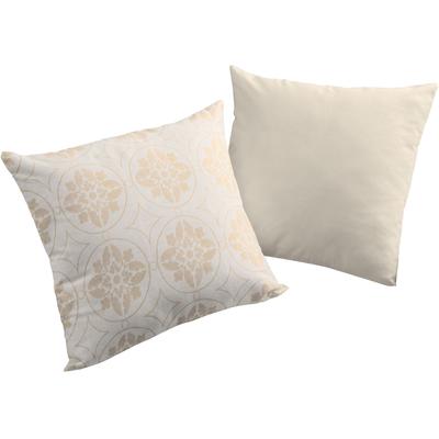 Dekokissen ADAM "Romantic Puligny A", beige (naturweiß, ornamente), B:40cm L:40cm, Baumwolle, Dekokissen_Sitzkissen_Kissenhüllen, mit großen Ornamenten, Wendekissenhülle ohne Füllung, 1 Stück Image